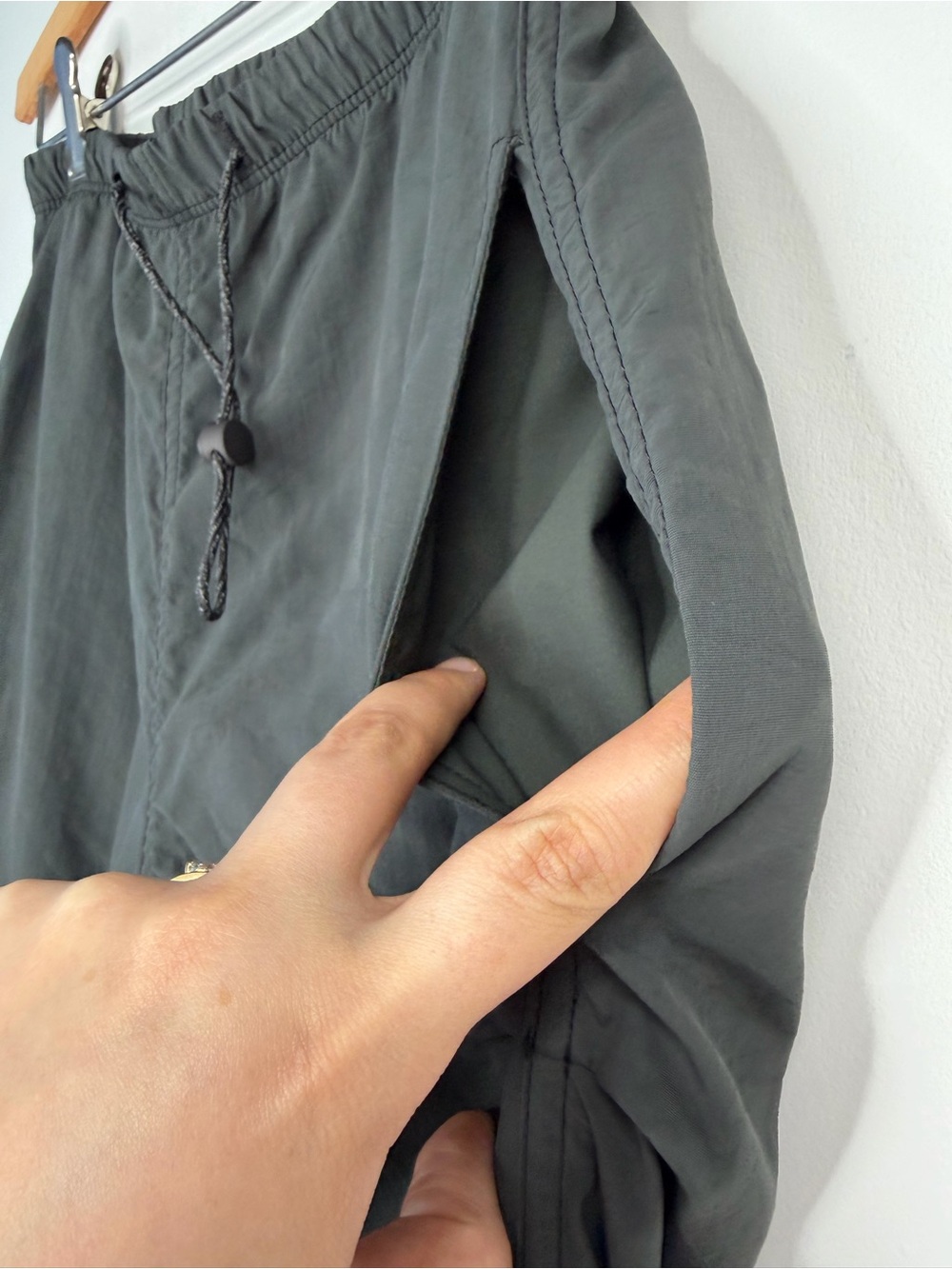 JOAH BROWN Ruched Track Hiking Pant Cargo Nylon JET Grey (FIT102) XS - Picture 8 of 11